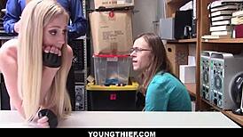 Skinny Shoplifter Emma Fucked by Guard