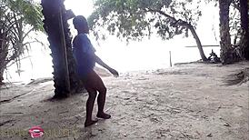 Found that horny african bitch in the wild and fucked her part 1 😈