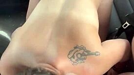 i rode dat cock reverse cowgirl in da car, took load on my phat ass