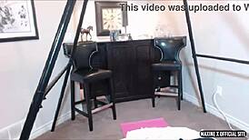 Maxine spreads her bubble ass tu dildo fuck herself in webcam show