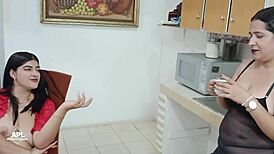 Latina Lesbians Lick Pussies And Tits To Calm Their Heat!