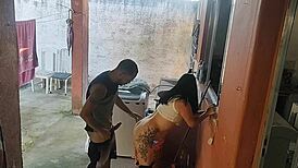 my wife left and the maid couldn't resist my hard cock, she sucked it deep