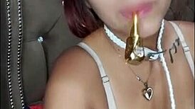 Latina amateur woman masturbates until she squirts. She cums hard on her ass.