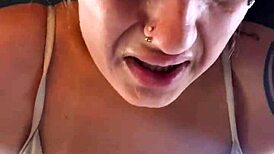 loira cute young girl trains at gym on halloween dressed as gta whore cleavage turns on bodybuilders watching