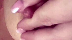 hot blonde boldly shows off huge tits in softcore scene