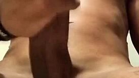 I'm jerking off close-up in front of the camera.