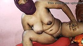 the deshi bhabhi and uncle engage in hardcore indian style sex focusing on her hot pussy and tits