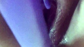 morning fuck after creampie with wet pussy and dildo