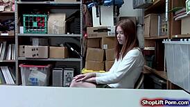 20yo shoplifter gets fucked by store officer at work