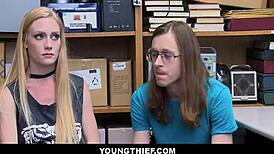 Skinny Shoplifter Emma Fucked by Guard