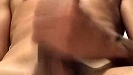 I'm jerking off close-up in front of the camera.