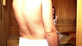 Enjoying A Quickie With A Pretty Babe In The Sauna