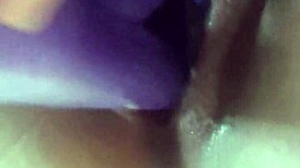 morning fuck after creampie with wet pussy and dildo