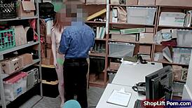 20yo shoplifter gets fucked by store officer at work