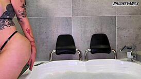 Wet Jacuzzi Date with Busty Colombian Devil Khloee and Brian Evansx