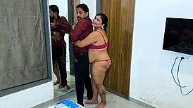 sister-in-law shocks brother-in-law showing off big ass in tiny bikini at home