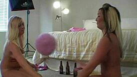 Lesbian Playing Ball Nude Photoshoot
