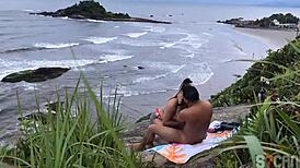 Couple gets caught having sex on Sao Paulo beach.
