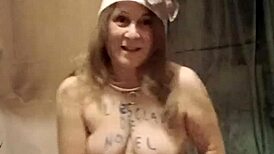 french housewife teases with strip and wand in session