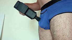 Vibro Cumshot With Huge Monster Cock And Pussy Creampie