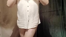 french housewife teases with strip and wand in session