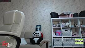 webcam model mia dances privately, leading to squirting and bent over action