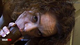 She asks, Want me to eat your big black dick and cum?