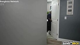 Ameena takes two brick dicks