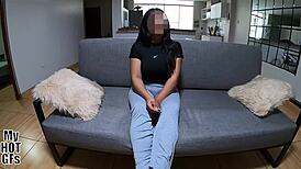 she loves sex, getting her shaved pussy creampied in pov