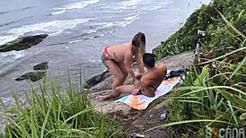 Couple gets caught having sex on Sao Paulo beach.