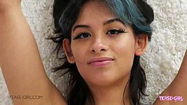 petite teen shows perfect body in casting