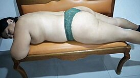 I couldn't resist masturbating my stepmother, and I ended up fucking her delicious pussy 😍 I really wanted that cutie!