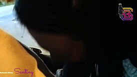 Woman with big ass enjoys outdoor public encounter with large black lover.