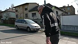 Slutty suspect Sladyen Skaya takes a double penetration pounding with anal and cum in mouth at the police station.