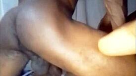 Full video of intense session with African teen submissive in amateur setting