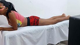 A Wealthy Indian Woman Loosens Her Abs And Does Sensual Doggy Style Stretches She And Her Brunette Vagina Fantasize About A Big Cock Giving Her Pleasure!