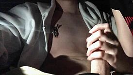 Femdom Blowjob Occurs In Car With Girlfriend.