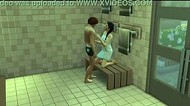 Watch sims fuck in the gym!