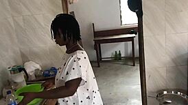 Hey, that kitchen romp with the sexy ebony maid was wild freestyle fun! 🔥🍑