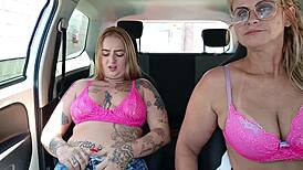 Ride with Hot Aunt Ends in Fingering Naughty Niece's Wet Pussy