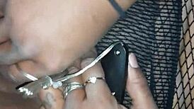 She uses a vibrator for public masturbation outdoors with toys.