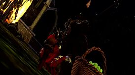 Little Red Riding Woof Gets Rough Fucking In Forest Fantasy