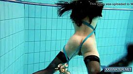 hot hungarian teen 18+ fucks underwater in pool