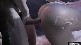 Couple taken by aliens for a live galactic sex show