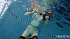 hot hungarian teen 18+ fucks underwater in pool