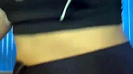 After workout hot girl in crowded bathroom muff diving orgasm 😍