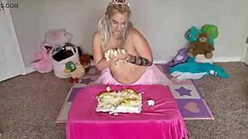 hey, what's up with this abdl cake sitting princess in blonde taboo roleplay?