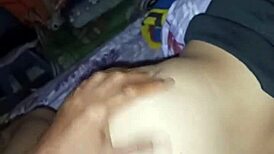 Indonesian couple enjoys intimate moments while shopping at the warung