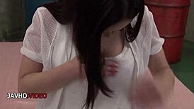 野性Anna Mihashi JAV口交POV场景，激情操