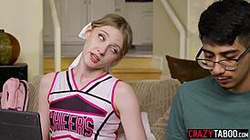 Shy guy Diego Perez fucks petite babe and cheerleader Melody Marks 😏